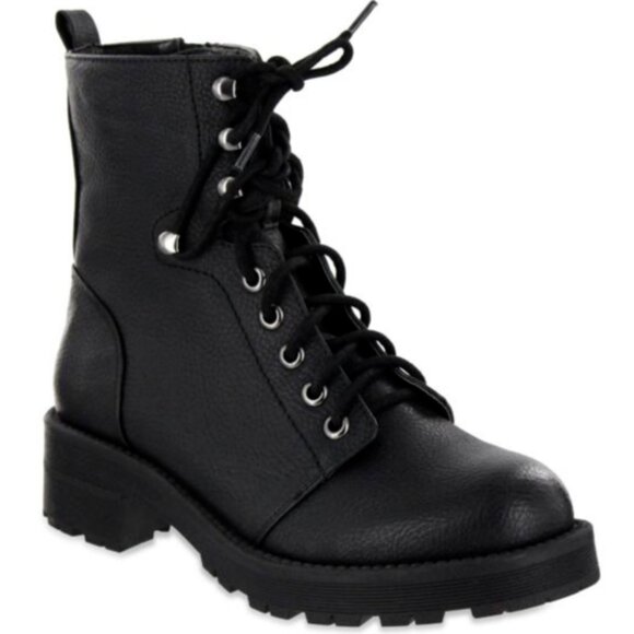 MIA Indigo Faux Leather Combat Boots 8 - Picture 1 of 11